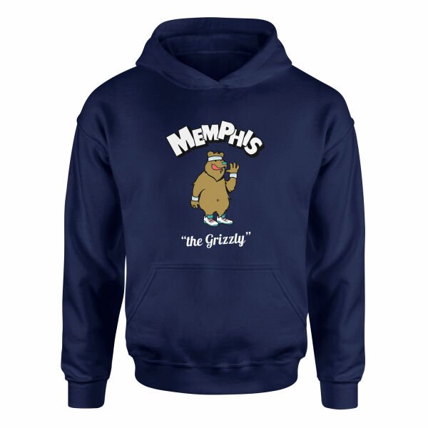 Memphis Cartoon Hoodie M - İndigo Mavisi
