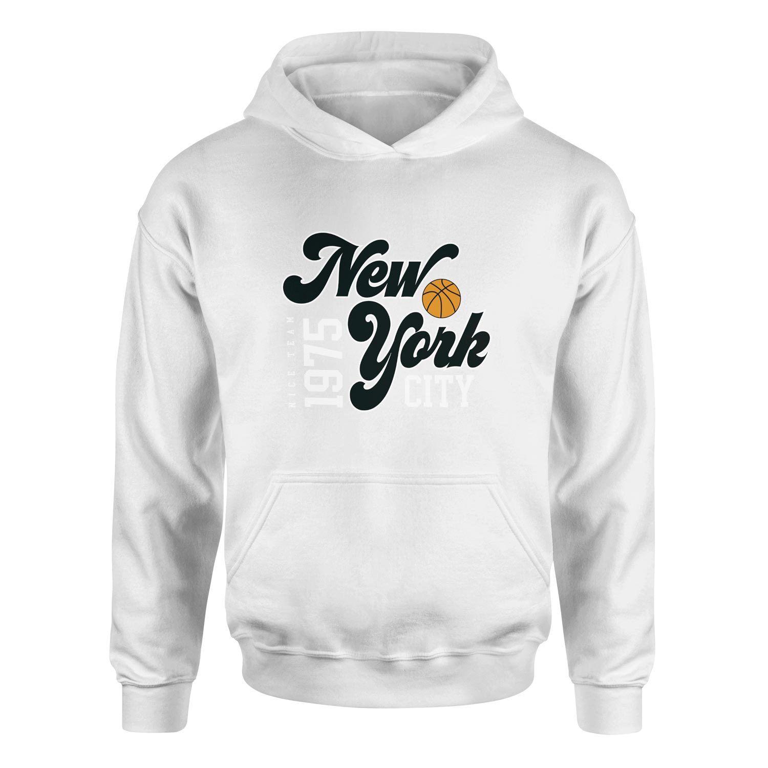 New York City 1975 Hoodie L - Beyaz