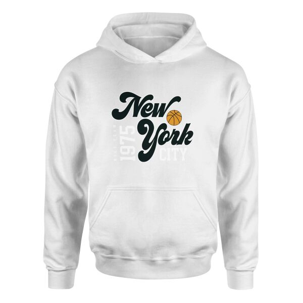 New York City 1975 Hoodie L - Beyaz