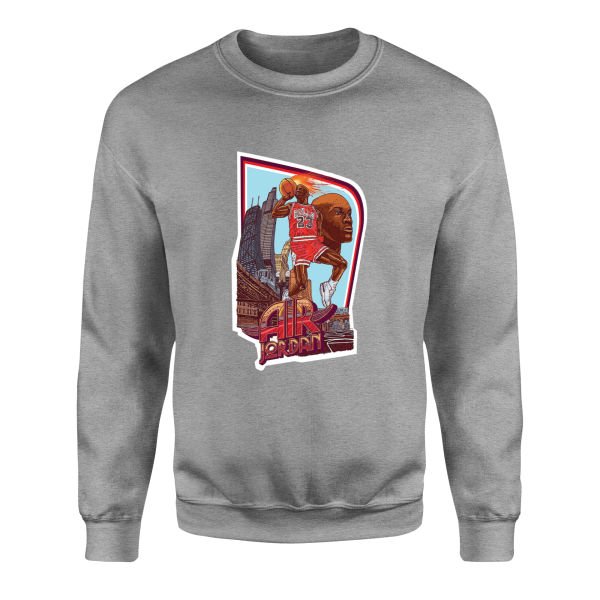 Air Jordan Print Sweatshirt XL - Gri