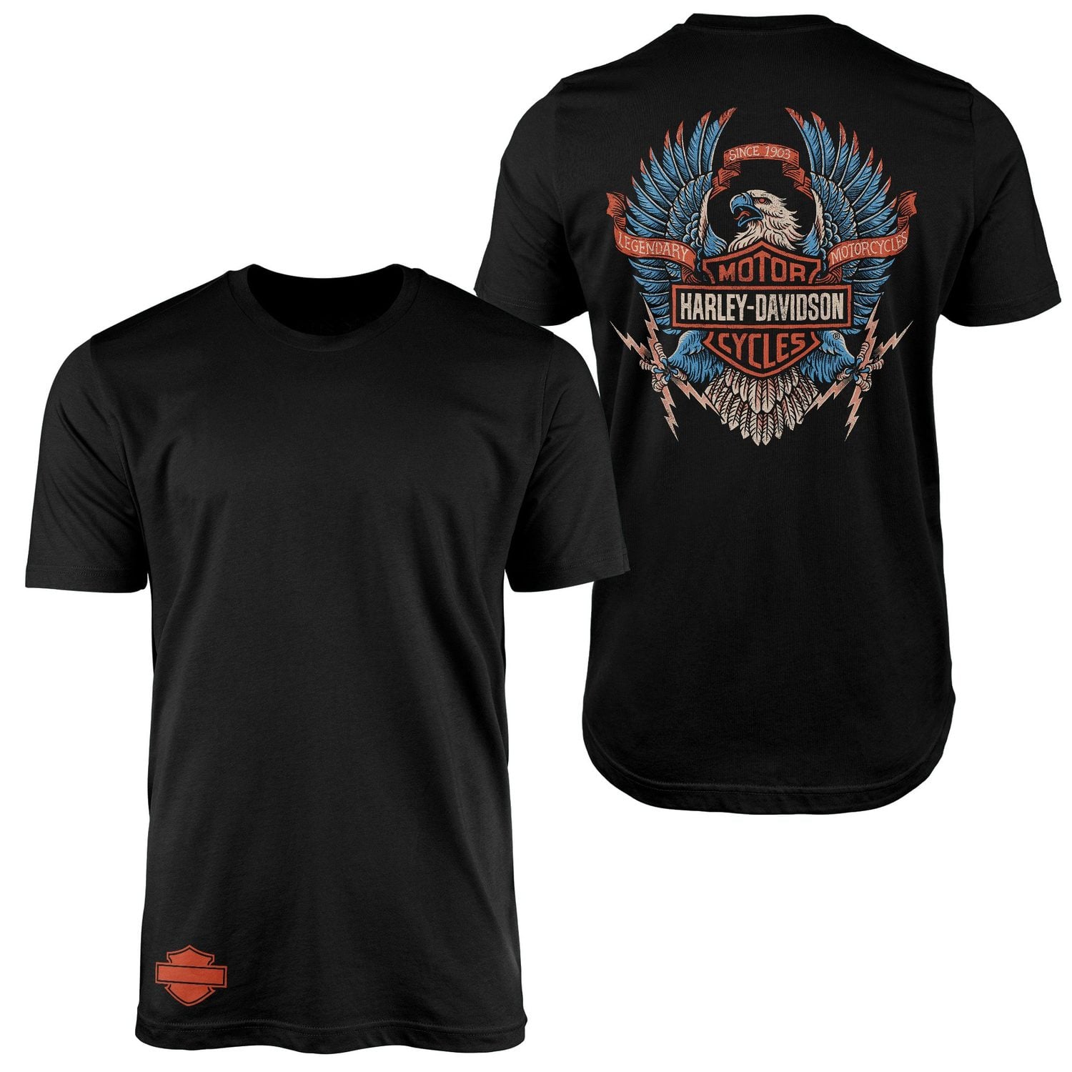 Harley Davidson Legendary Motorcycles Tişört XXL - Siyah