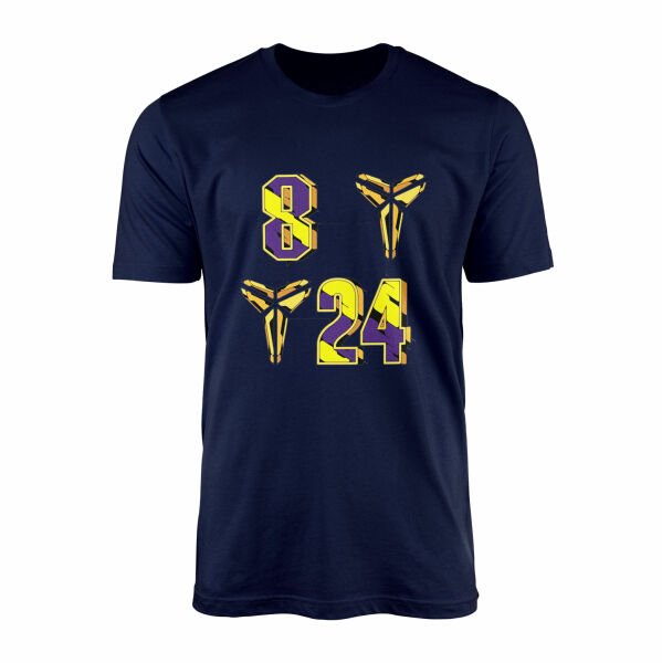 8-24 Kobe Bryant Tişört XL - İndigo Mavisi