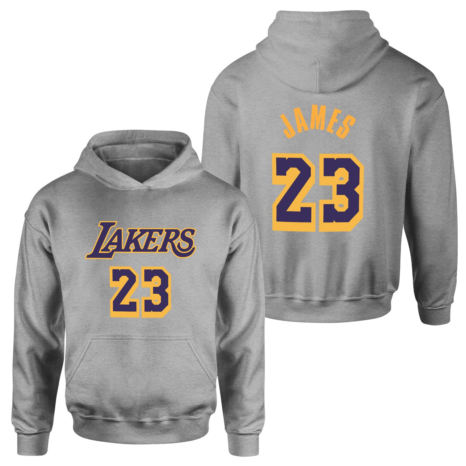 LeBron James 23 Lakers Hoodie XXL - Gri