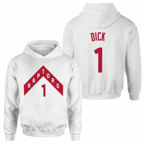 Gradey Dick 1 Raptors Jersey Hoodie XL - Beyaz