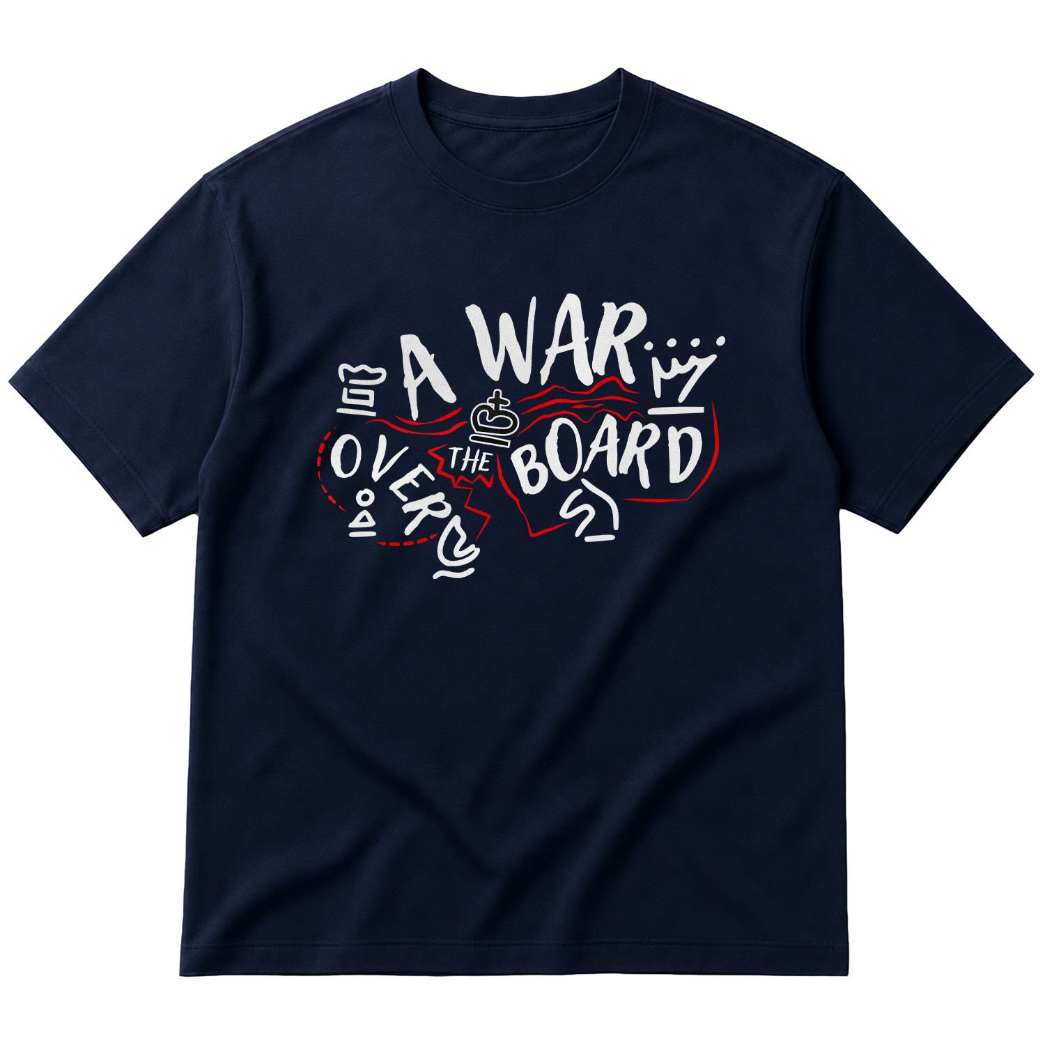 A War Over The Board Whites Oversize Tişört S - İndigo Mavisi
