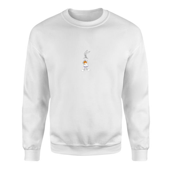 Bugs Bunny Space Jam Sweatshirt S - Beyaz