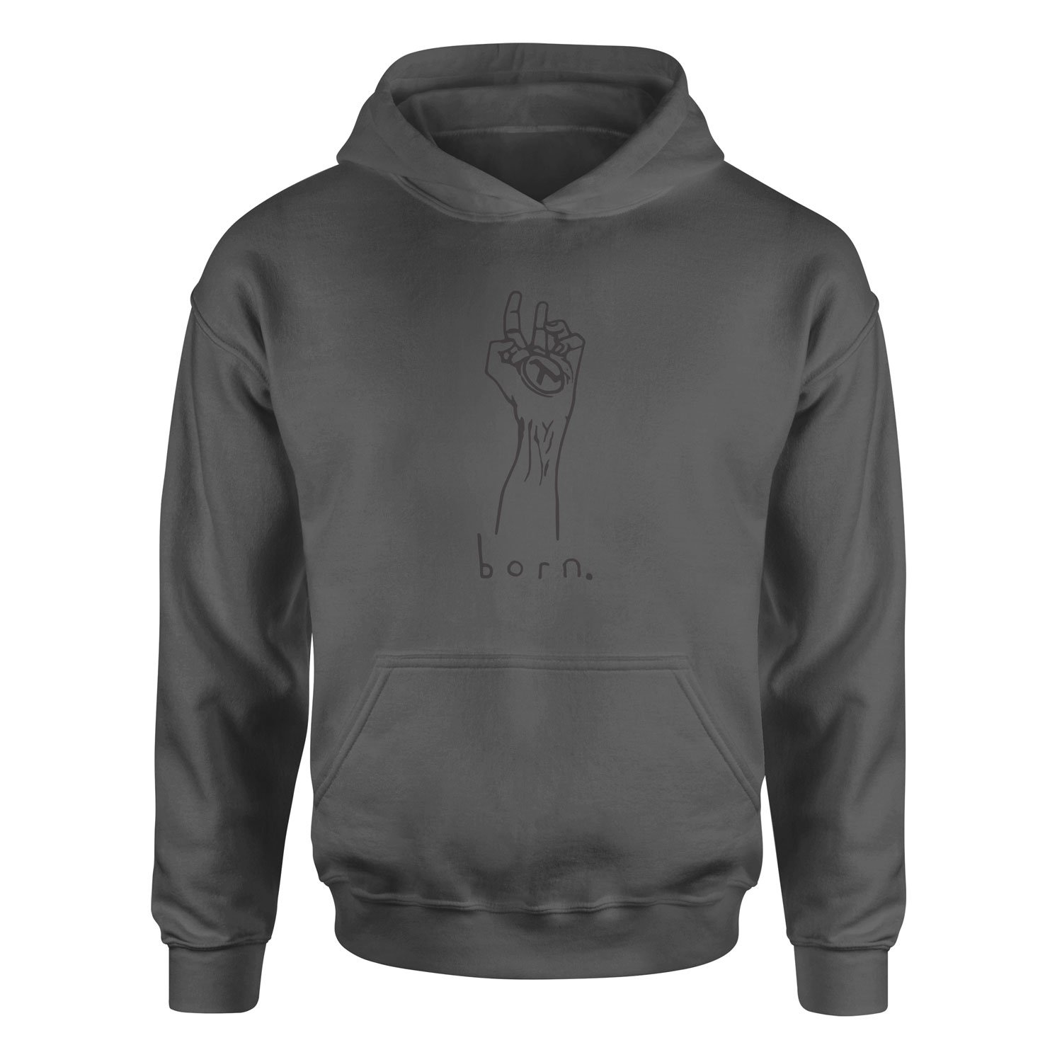 born. Hoodie S - Füme