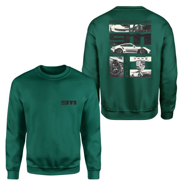 GT3 RS Grunge Sweatshirt M - Nefti Yeşili