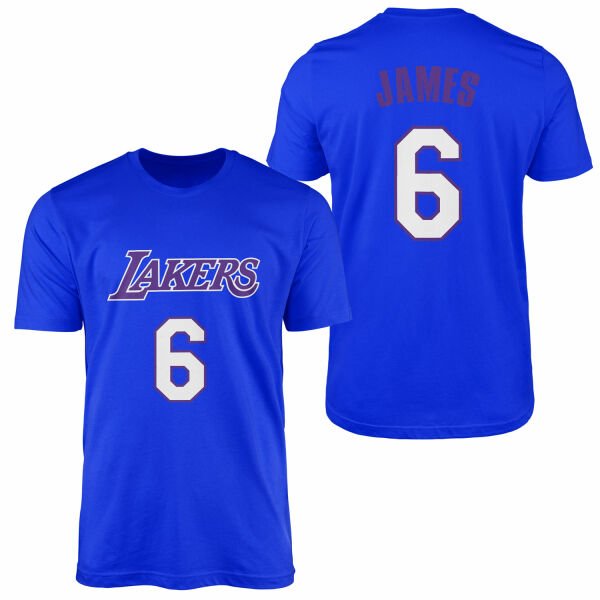 LeBron James 6 Lakers Forma Tişört S - Mavi