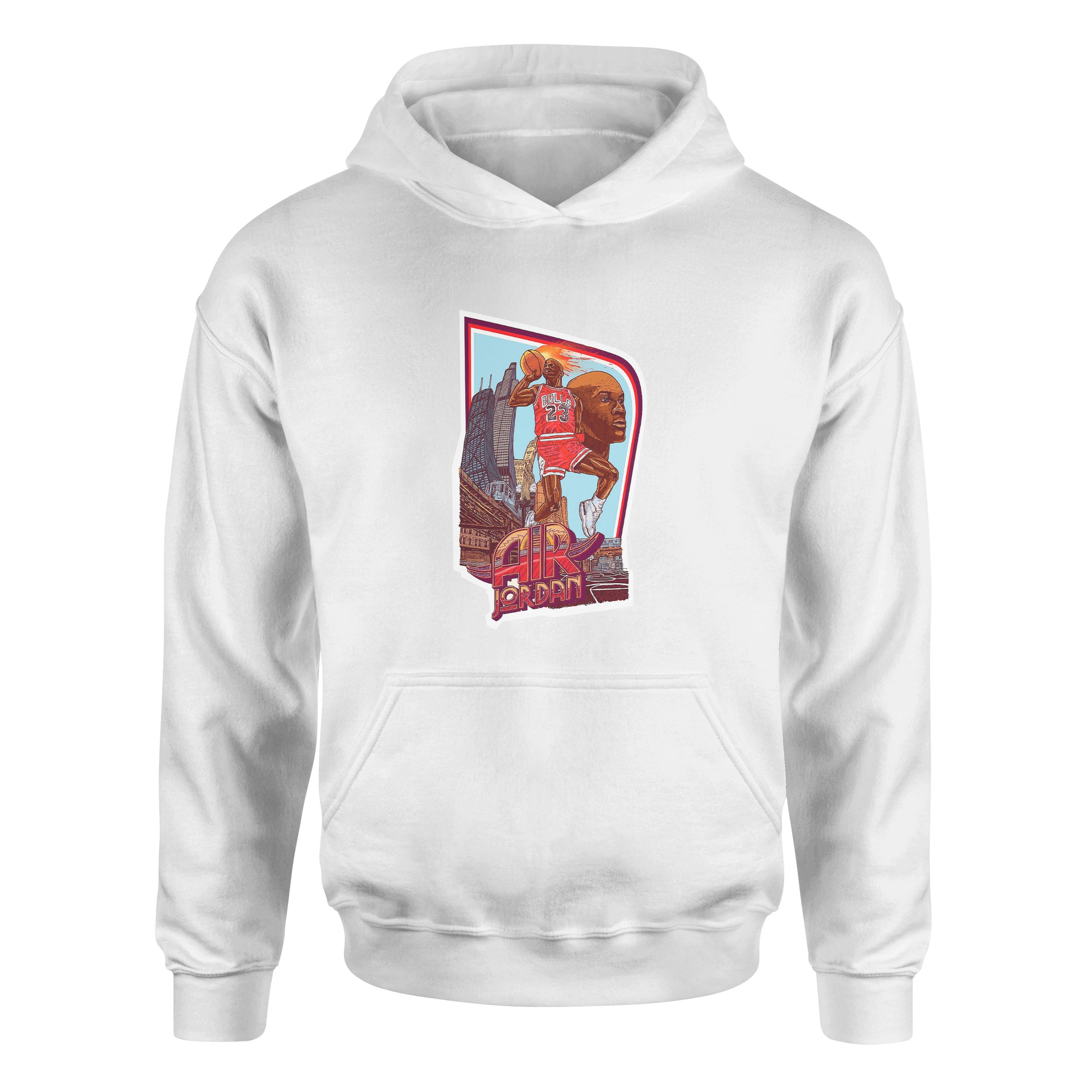 Air Jordan Print Hoodie S - Beyaz