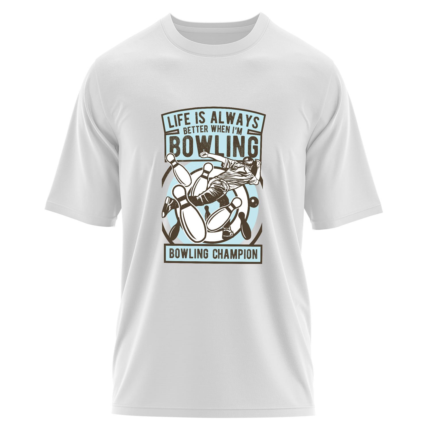 Bowling Champion Oversize Tişört L - Beyaz
