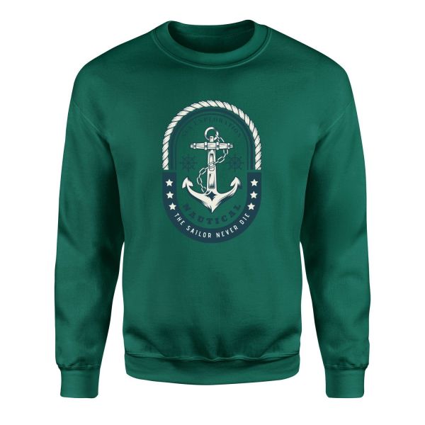 Nautical Sweatshirt L - Nefti Yeşili