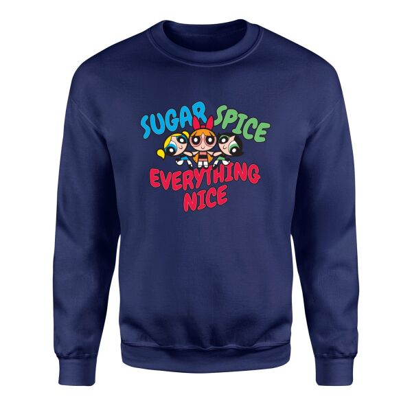 Sugar, Spice & Everything Nice Sweatshirt L - Lacivert