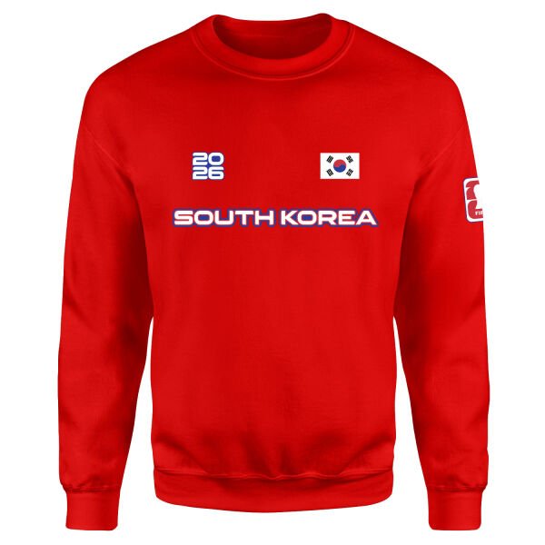 Güney Kore 2026 Sweatshirt L - Kırmızı
