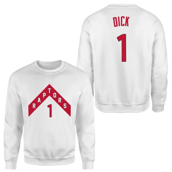 Gradey Dick 1 Raptors Jersey Sweatshirt L - Beyaz