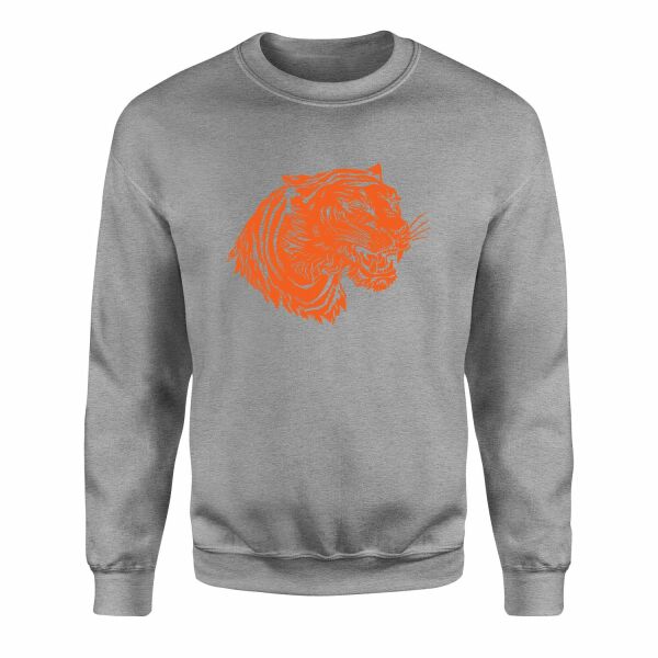 Clemson Tiger Print Sweatshirt S - Gri