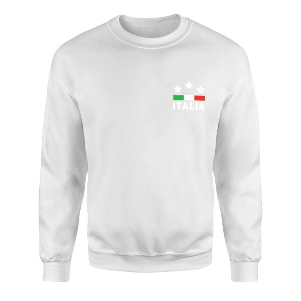 İtalya Sweatshirt M - Beyaz | OUTLET