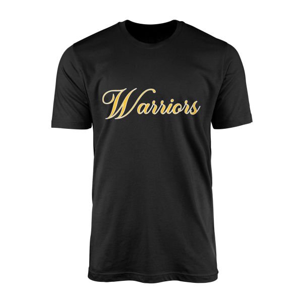 Warriors Cursive Tişört S - Siyah