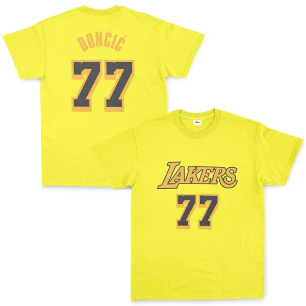 Luka Doncic 77 Lakers Black Tişört XL - Sarı