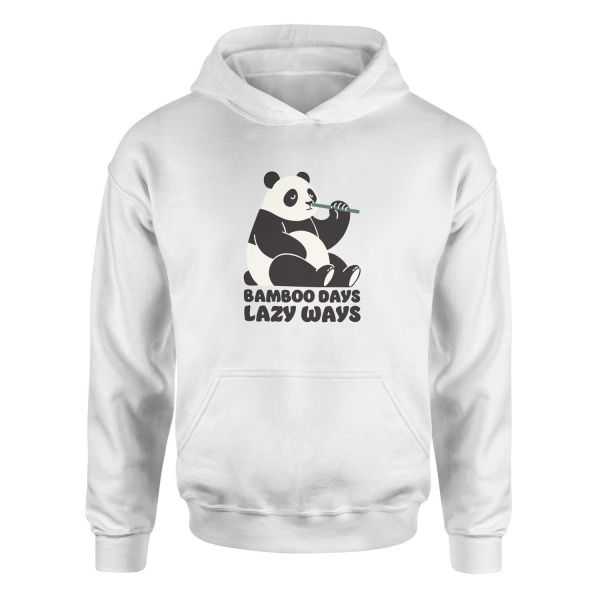 Bamboo Days Lazy Ways Hoodie S - Beyaz