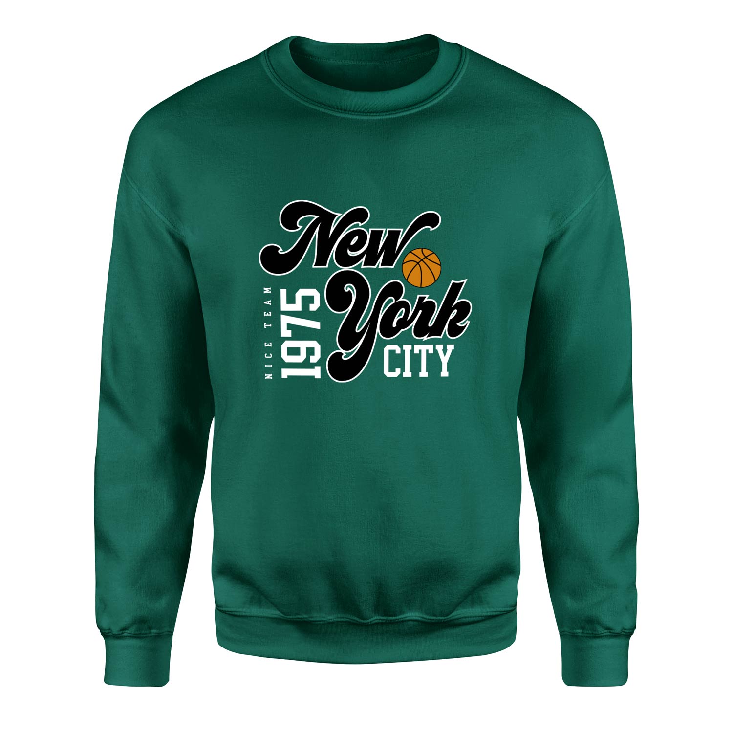 New York City 1975 Sweatshirt S - Nefti Yeşili