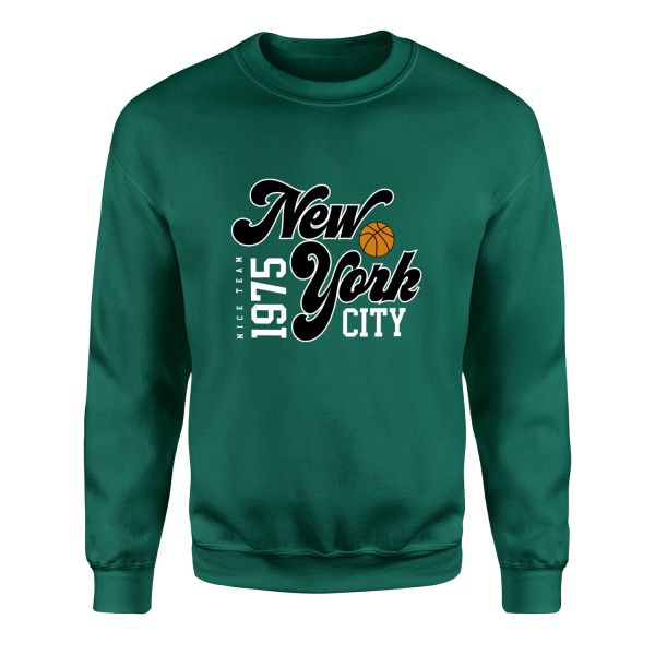 New York City 1975 Sweatshirt S - Nefti Yeşili