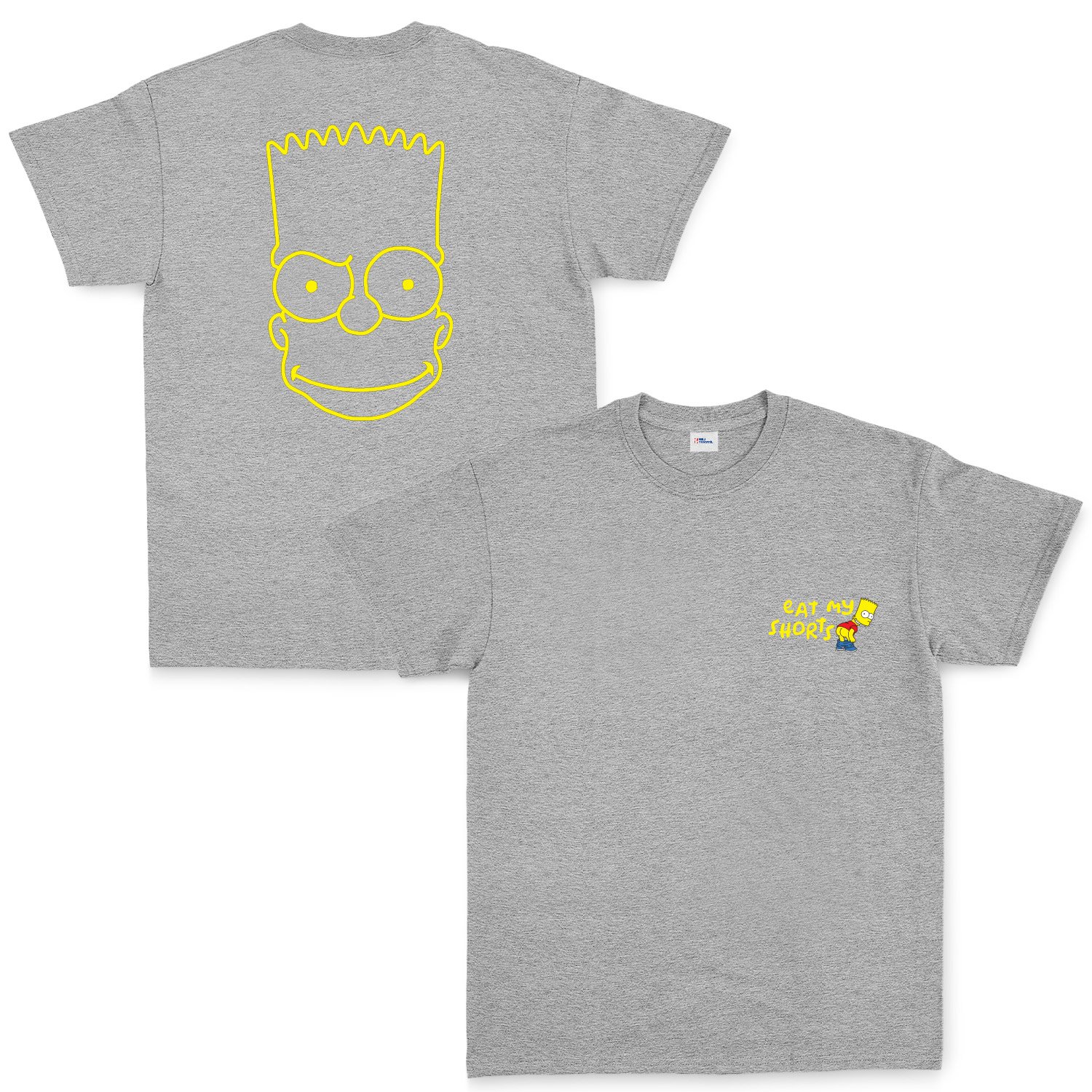 Eat My Shorts Bart Simpson Tişört L - Gri