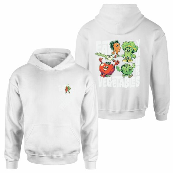 Eat Your Vegetables Hoodie XL - Beyaz