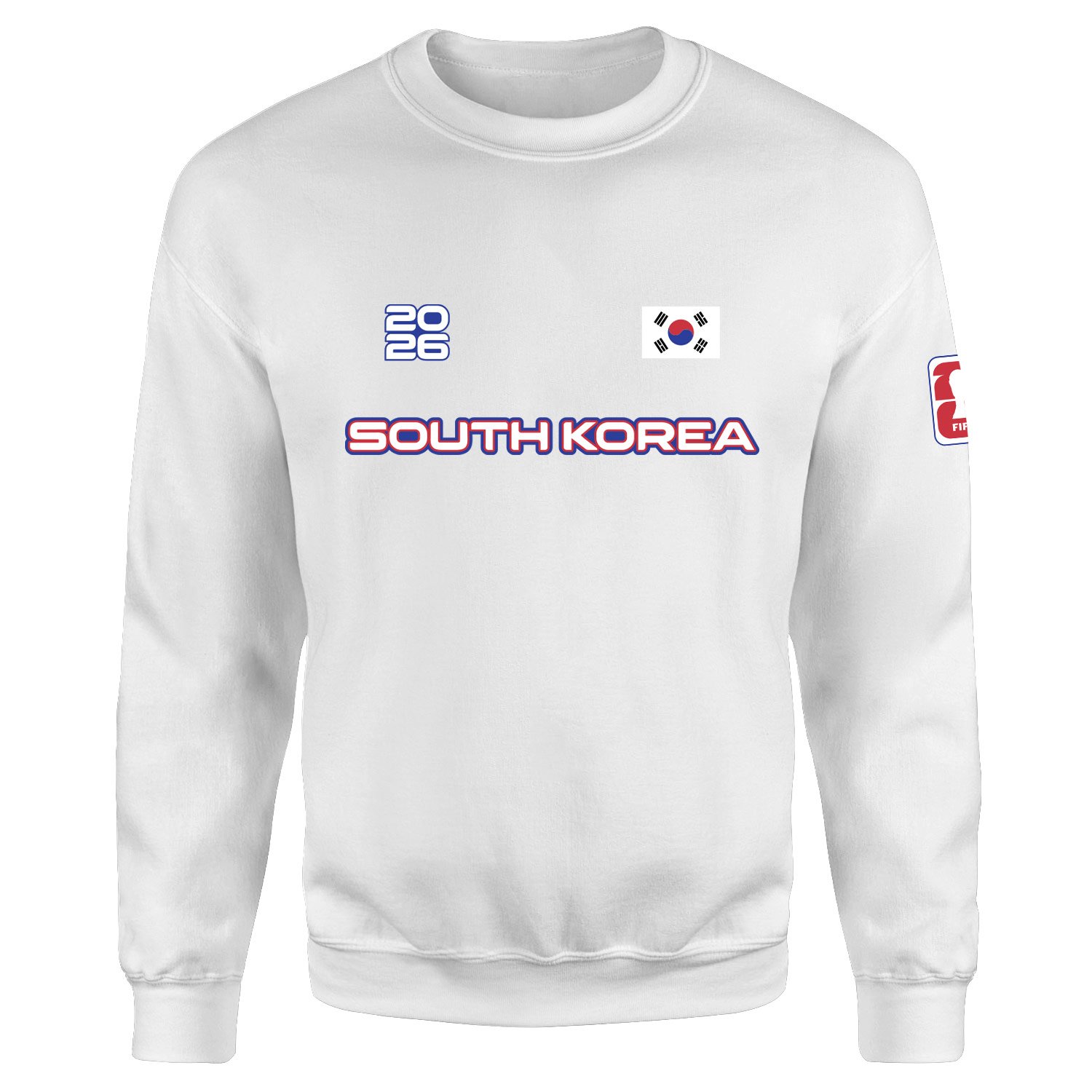 Güney Kore 2026 Sweatshirt S - Beyaz