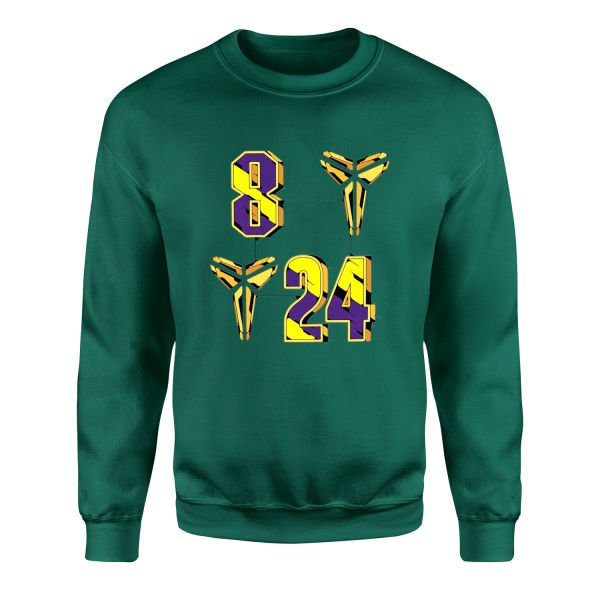 8-24 Kobe Bryant Sweatshirt M - Nefti Yeşili