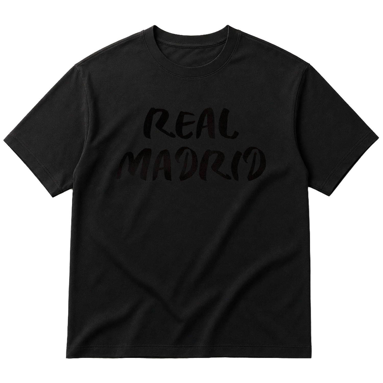 Real Madrid C Oversize Tişört XL - Siyah
