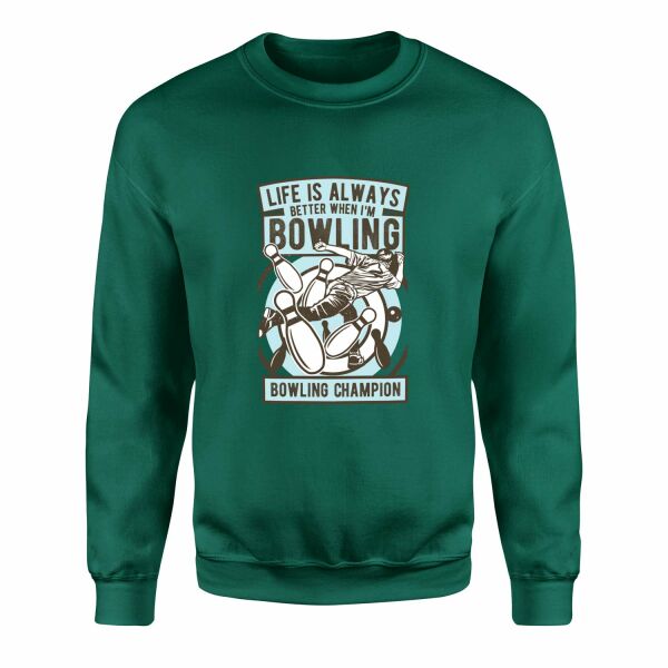 Bowling Champion Sweatshirt XL - Nefti Yeşili