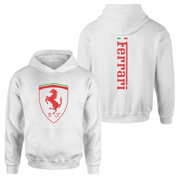 Scuderia Ferrari SE 24 Siyah Hoodie L - Beyaz