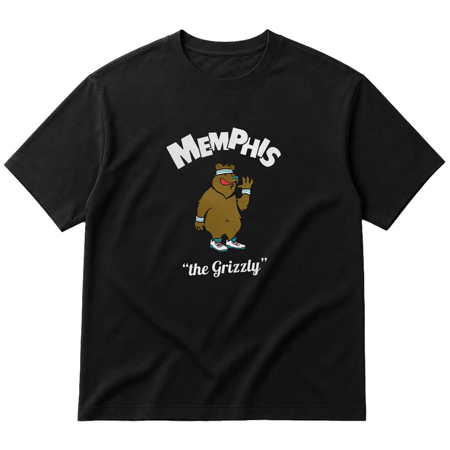 Memphis Cartoon Oversize Tişört XL - Siyah
