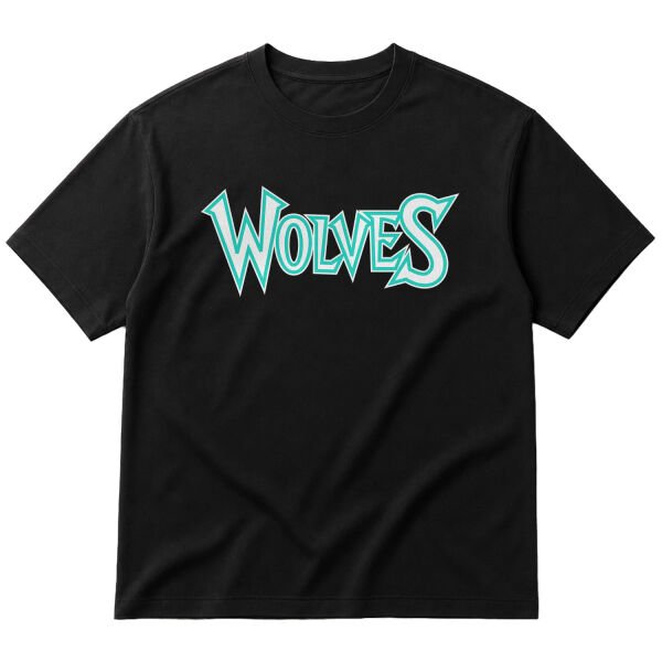 Wolves Oversize Tişört L - Siyah