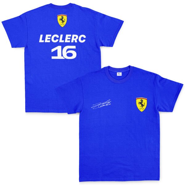 Charles Leclerc Basic SF Tişört XXL - Mavi