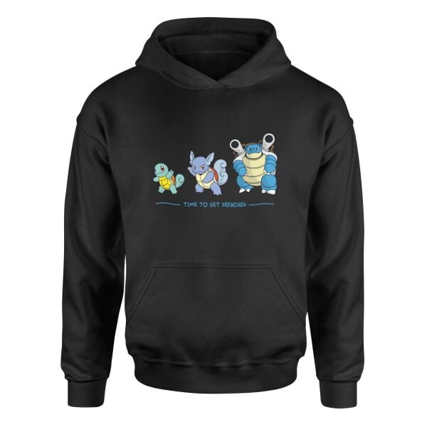 Squirtle Evolution | Time to Get Drenched Hoodie L - Siyah | OUTLET