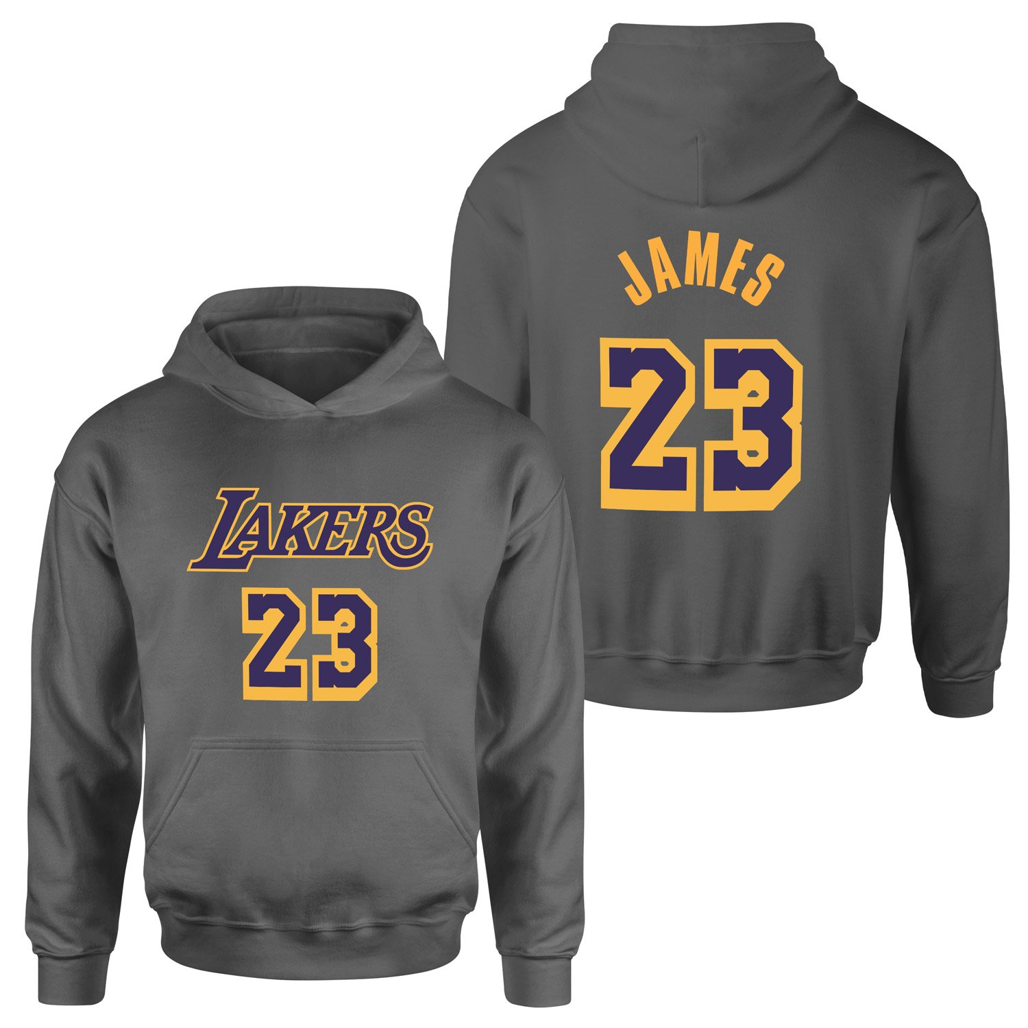 LeBron James 23 Lakers Hoodie L - Füme