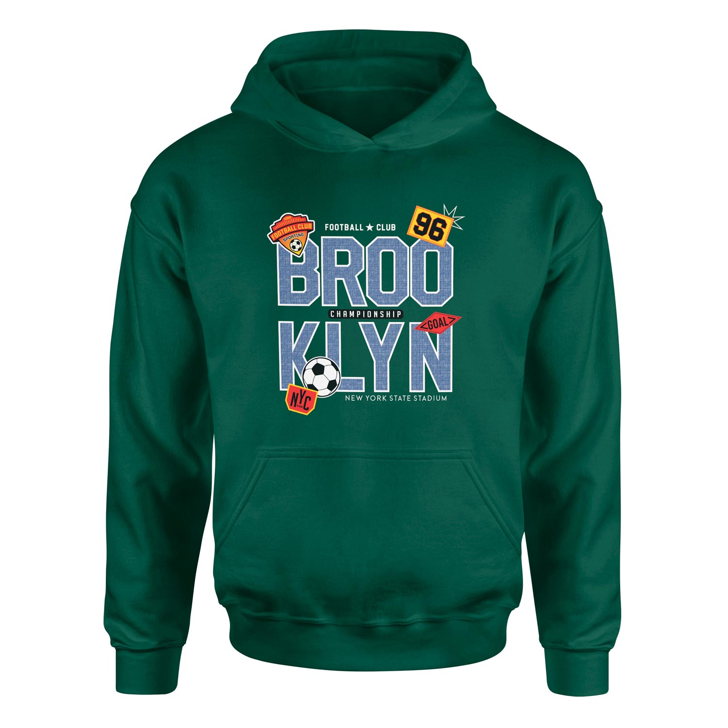 BROOKLYN 96 Championship Hoodie XXL - Nefti Yeşili
