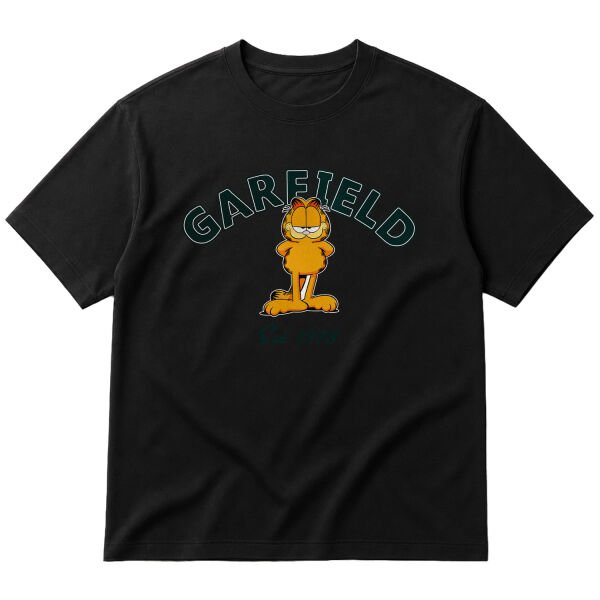 Garfield, est. 1978 Oversize Tişört L - Siyah