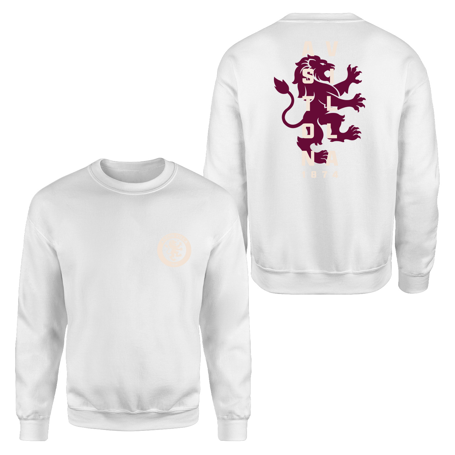 Aston Villa 1874 Heritage Sweatshirt XXL - Beyaz