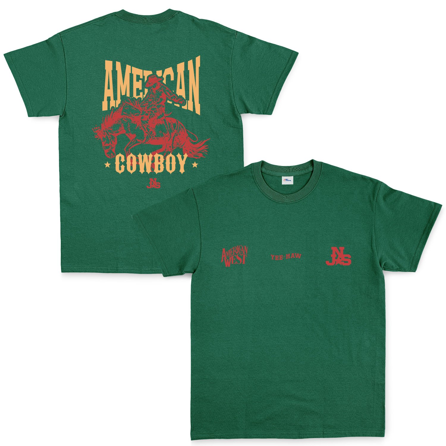 American Cowboy NSJ Premium Tişört L - Nefti Yeşili