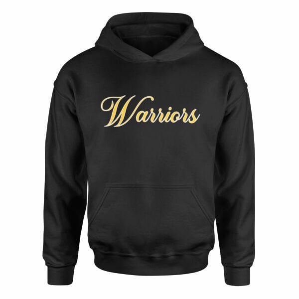 Warriors Cursive Hoodie S - Siyah