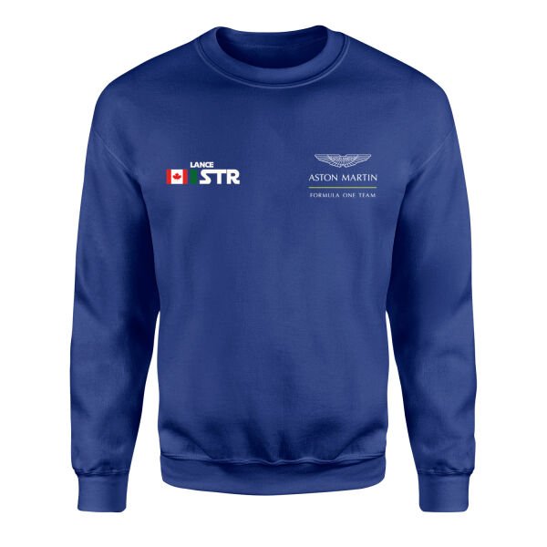 Lance Stroll Name Tag Aston Martin Sweatshirt XL - İndigo Mavisi