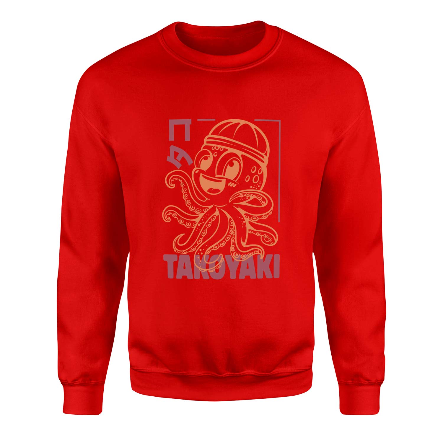 Takoyaki Sweatshirt L - Kırmızı