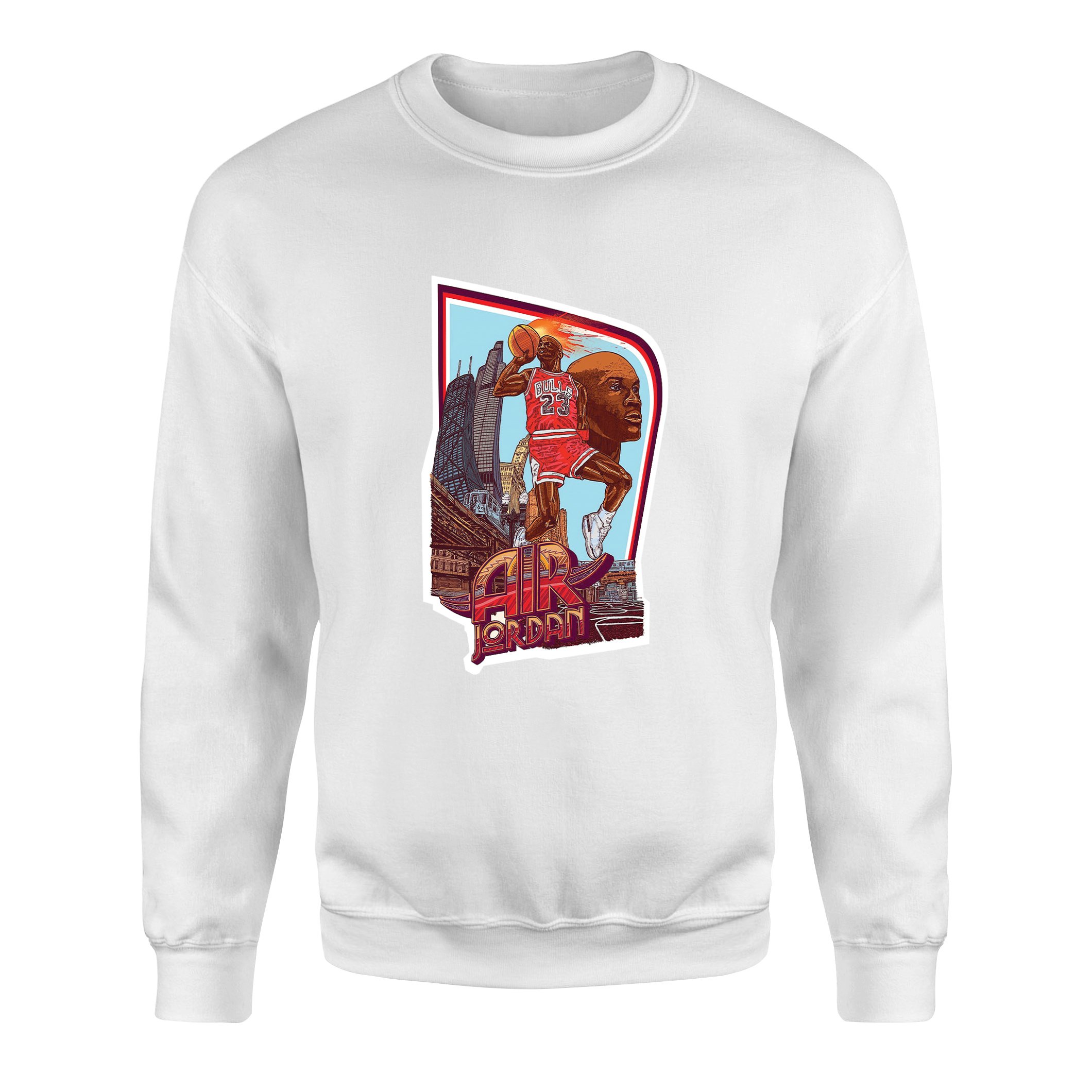 Air Jordan Print Sweatshirt L - Beyaz