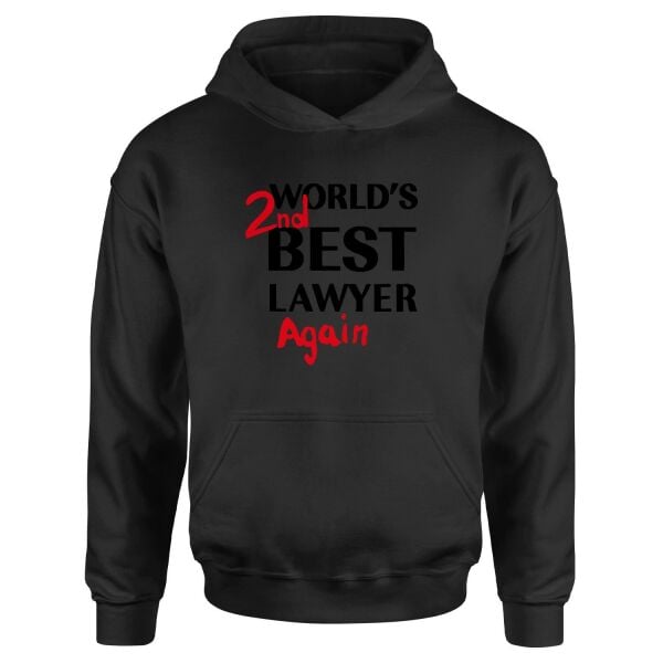 World’s 2nd Best Lawyer Again Hoodie L - Siyah | OUTLET