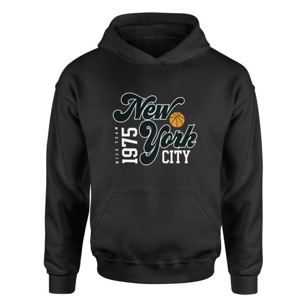 New York City 1975 Hoodie M - Siyah