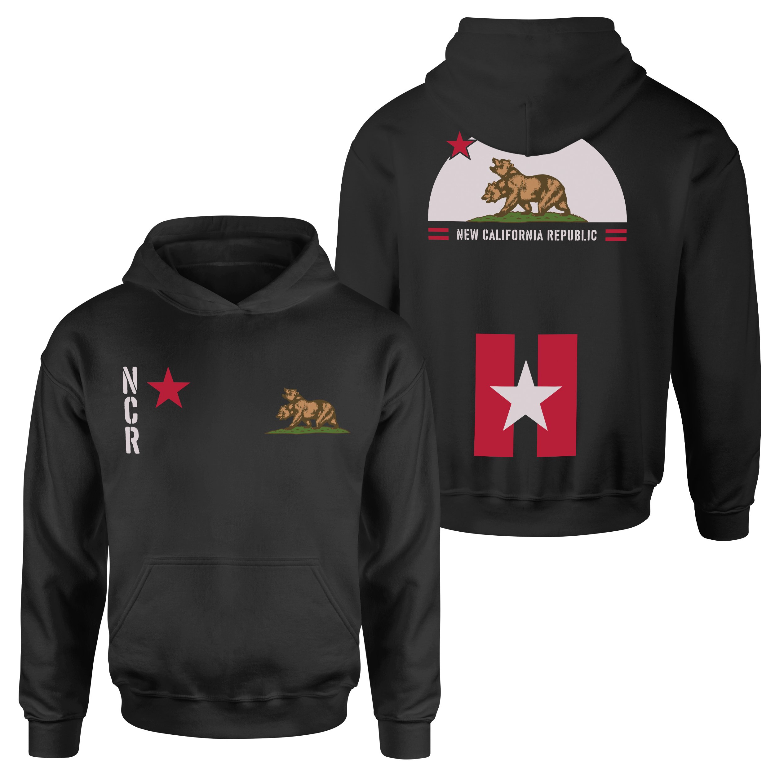 New California Republic NCR Star Edition Hoodie S - Siyah