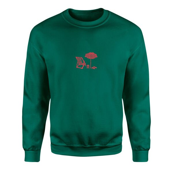 Plaj Sweatshirt M - Nefti Yeşili